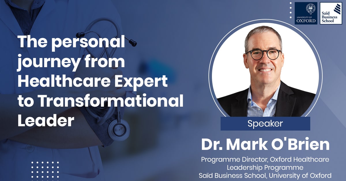 The personal journey from Healthcare Expert to Transformational Leader